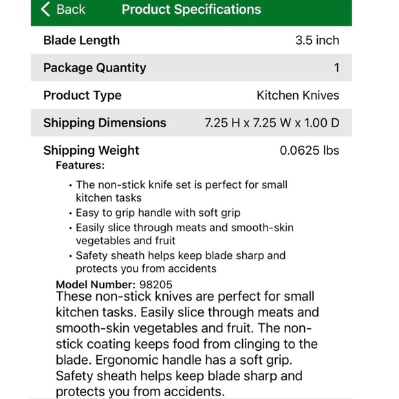 3/$15 NEW GIBSON 3.5" Paring Knife with Sheath Stainless Steel, 1 BLUE Knife - Picture 3 of 12